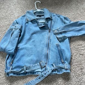 Jean jacket zip up